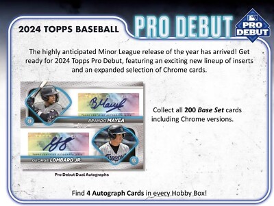 2024 Topps Pro Debut Base Cards PD-1 - PD-200 U Pick Complete Your Set