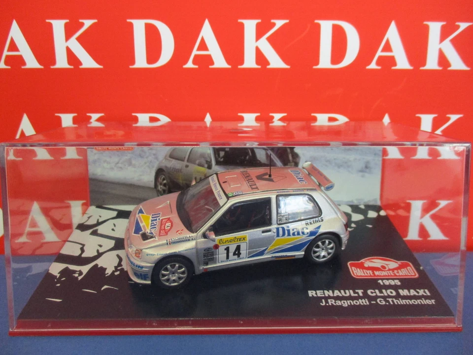 Die cast 1/43 Modellino Auto Renault Clio Maxi Rally Monte Carlo 1995 J.Ragnotti - Immagine 4 di 4