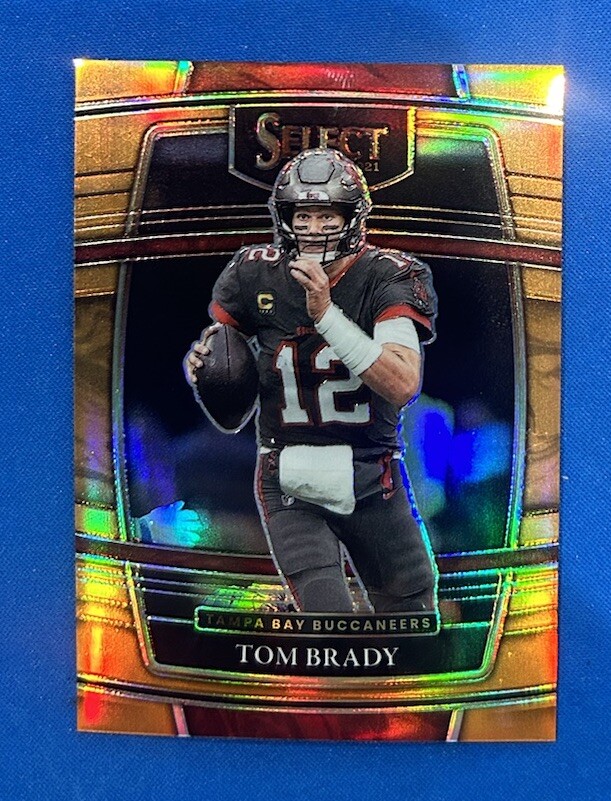 Tom Brady 2021 Select Concourse /49 Orange 🔥🔥Buccaneers Patriots #1 Prizm