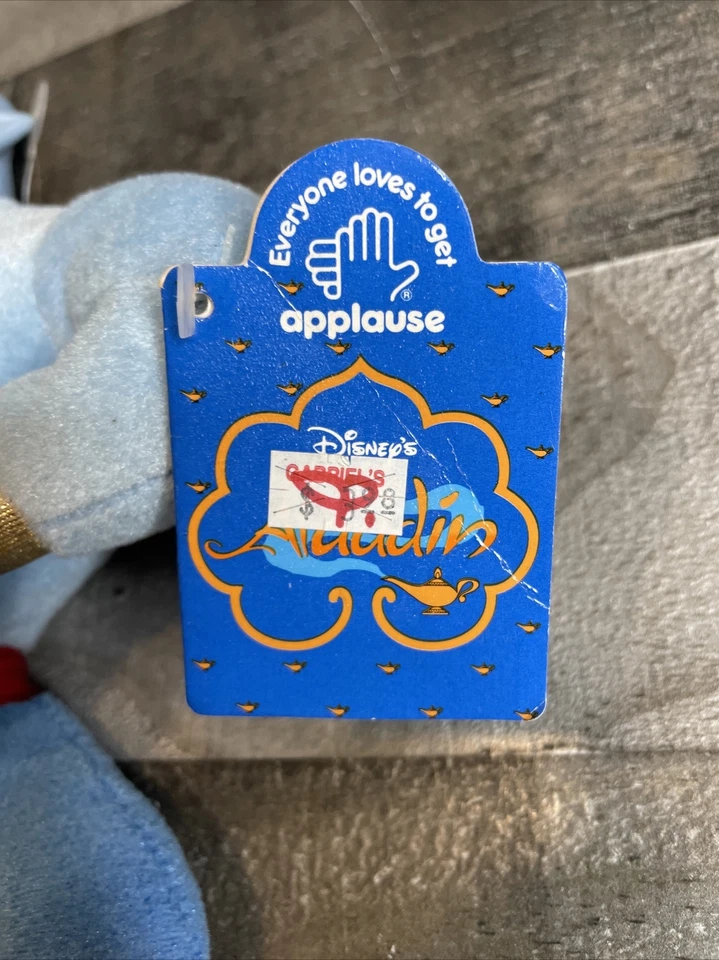 Muñeca Disney ALADDIN GENIE 9,5" Años 90 Peluche Vinilo Cabeza Aplausos DE COLECCIÓN RARA Foto 3 de 4