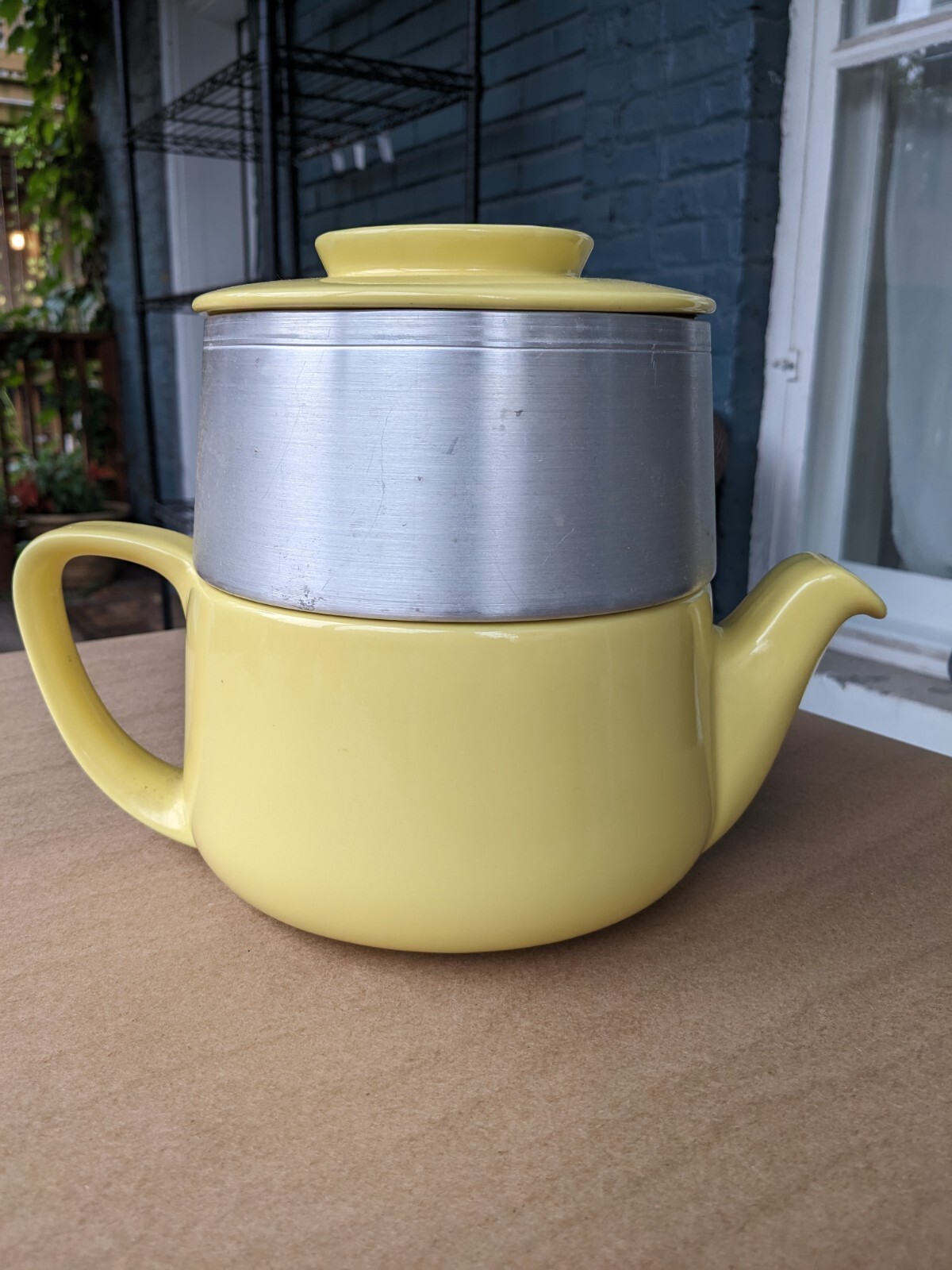 Vintage Hall Tricolator 4 Part Yellow Coffee Pot Tea Pot & Hot Beverage