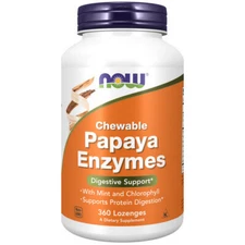 Papaya Enzyme Chewable 360 Tabs By Now Foods