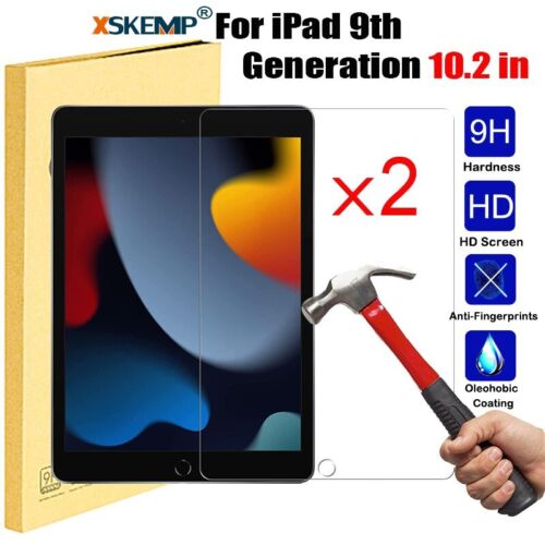 2Pcs For iPad 10th 9th 8th 7th 6 5th Air Pro 11 Tempered Glass Screen Protector - Picture 14 of 30