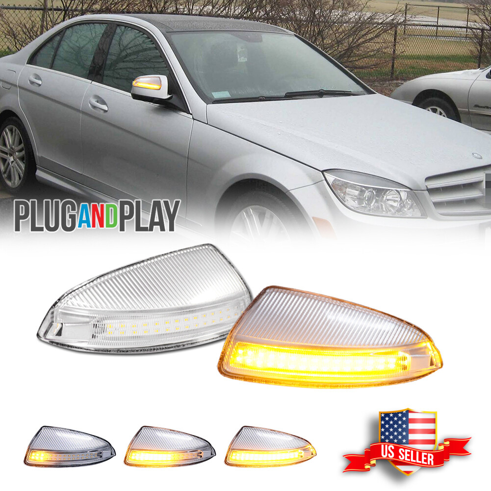 JDMTECH Dynamic Amber LED Side Mirror Signal Lights For Mercedes-Benz W164 ML Class