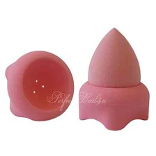 HD Blender Sponge Holder Stand Silicone Makeup  Beauty Shape antibacterial PINK