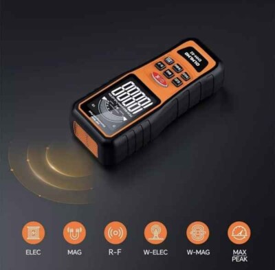 Olmlmo EMF Meter Rechargeable Digital Electromagnetic Field Radiation Detect