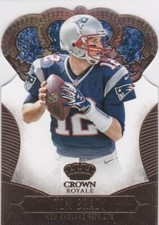 TOM BRADY Die-Cut CROWN ROYALE $$ FOOTBALL CARD New England Patriots MINT LE!