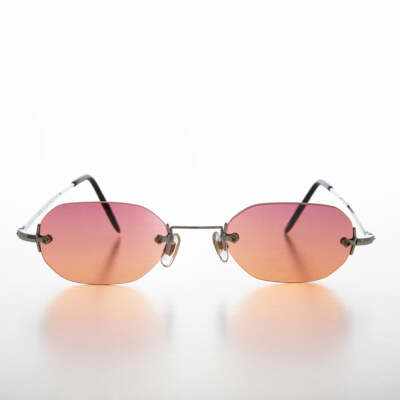 90s Rimless Octagon Vintage Sunglasses Cleo