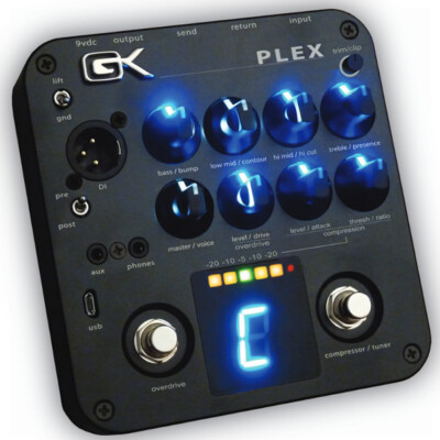 Gallien Krueger PLEX Bass Preamp Pedal DI with EQ Compressor USB Open Box Mint
