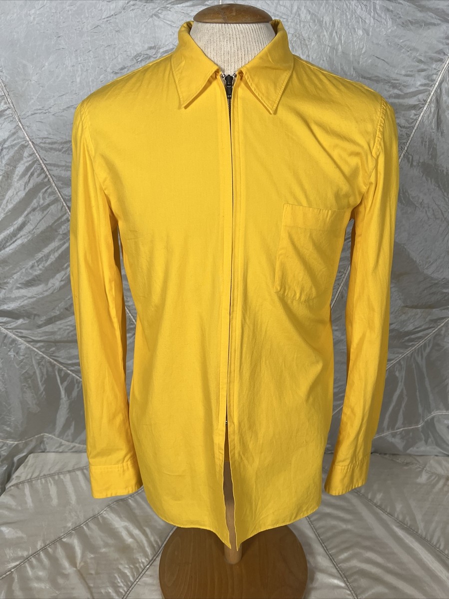 VTG Comme Des Garcons Homme Plus Yellow Zip Up Shirt Jacket