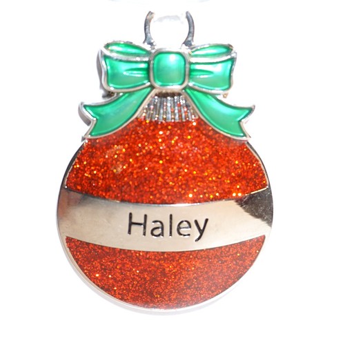 Ganz Metal Christmas Ornament Ball Red Personalized Pick Name Collectible NWT JB - Picture 4 of 72
