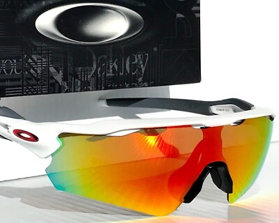 NEW* Oakley RADAR EV PATH White Shiny POLARIZED Galaxy Ruby
