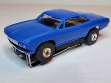 CORVAIR BLUE AW NON-MAG CHASSIS TJET HO, AURORA RIMS RUBBER TIRES