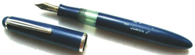 '' LIBERTY '' PISTONFILLER in BLUE , STEELNIB ! ENGLAND MADE,FULL WORK !