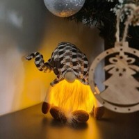 Weihnachtswichtel Figur Zwerg Elf Mit LED Licht Gechenk Deko Wichtel 33 Cm Hoch
