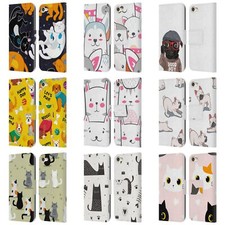 HAROULITA CATS AND DOGS LEATHER BOOK WALLET CASE COVER FOR APPLE iPOD TOUCH MP3