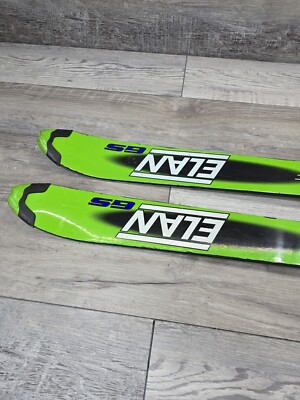 Elan GSX Vintage Skis 198cm Giant Slalom Wood Core W/ Salomon