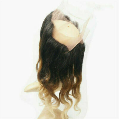 12A SPITZE 360 FRONTAL BRASILIANISCH 20 ZOLL 3 TÖNE 1B/4/27 # ROOT OMBRE KÖRPER WELLE 180 %