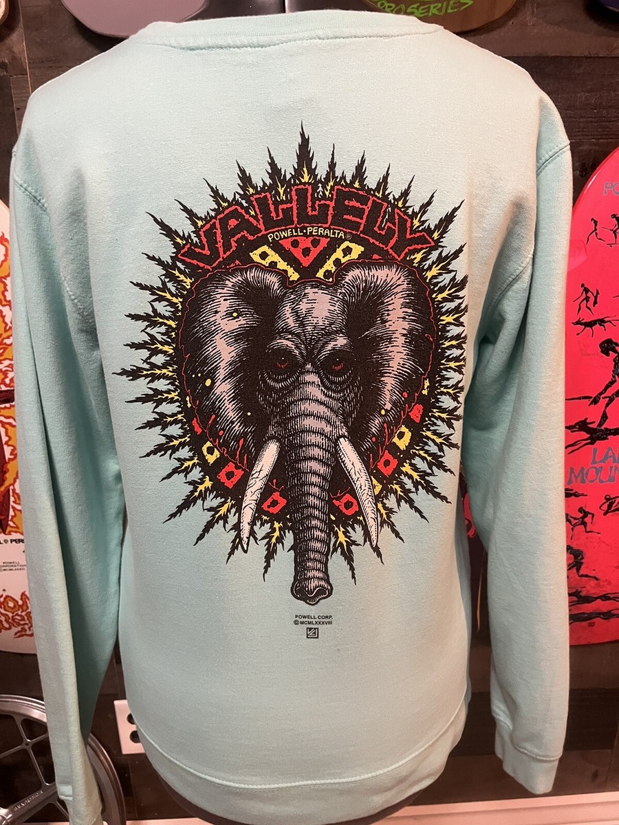 Powell Peralta Mike Vallely ELEPHANT Skateboard SweatShirt Small 