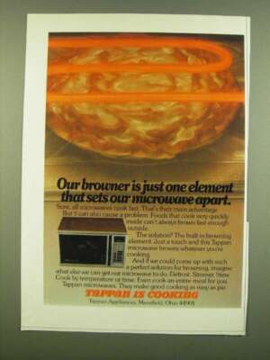 1983 Tappan Microwave Oven Ad - Our browner is jut one element