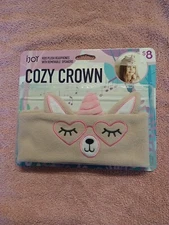 KIDS ijoy Cozy Crown Plush Over Ear HEADPHONES W Removable Speakers Tan Unicorn