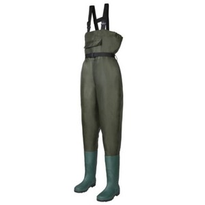 waders with boots attached