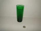 Vintage  Forest Green Tall 6 1/2”  Glass Tumblers