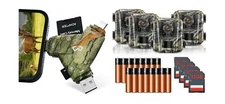 Mini Trail Camera 4 Pack+Trail Camera Viewer,Game Hunting Camera with SD Card...