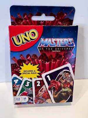 Mattel Uno Masters Of Universe Card Game MOTU GVY91 He-Man Greyskull Rare NIB