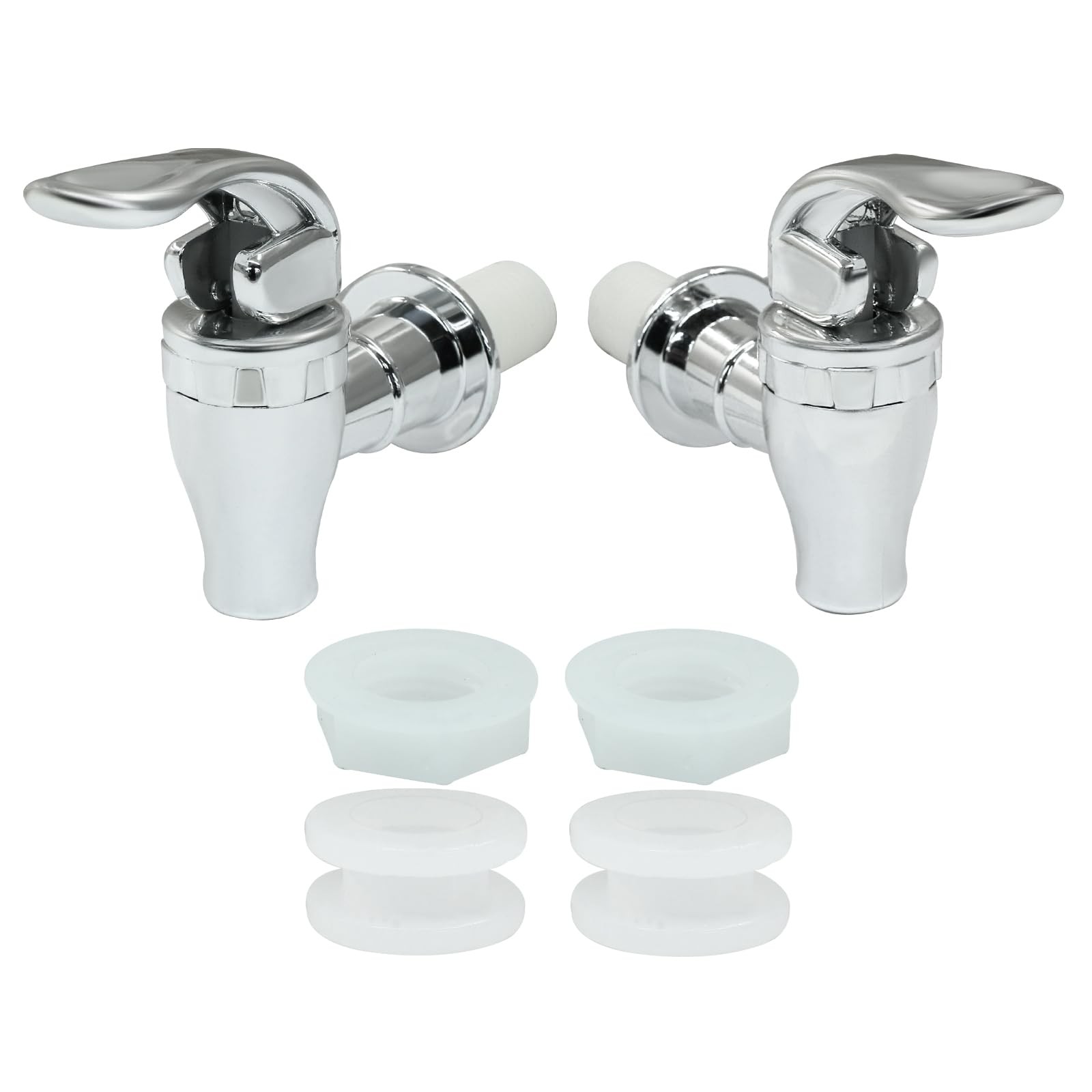 LifCratms Beverage Dispenser Replacement Spigot, Silver, 2 Pcs Silver