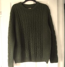 Immaculate Khaki Green Jumper by Fat Face - Size XL