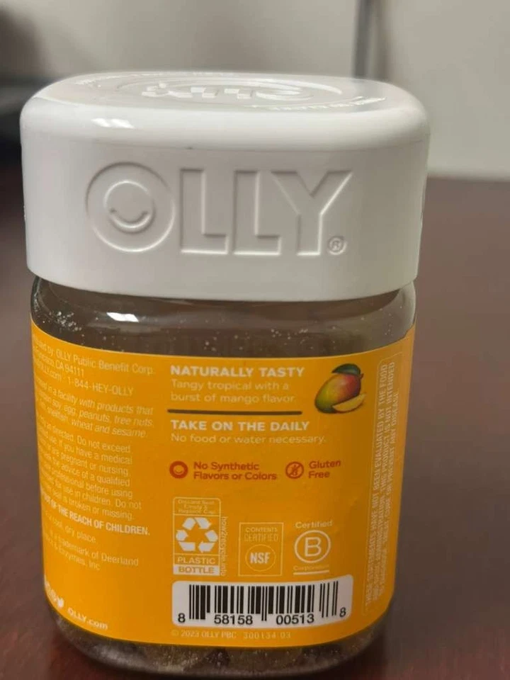 Olly Purely пробиотическая жевательная добавка для иммунного и пищеварительного здоровья манго 50 штук - Изображение 3 из 4