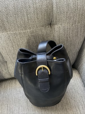 Vintage Coach 4160 Black Leather Soho Bucket Sling One Strap