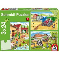 Schmidt Spiele Schmidt Spiele Kinderpuzzle Auf Dem Bauernhof, 3X24 Teile