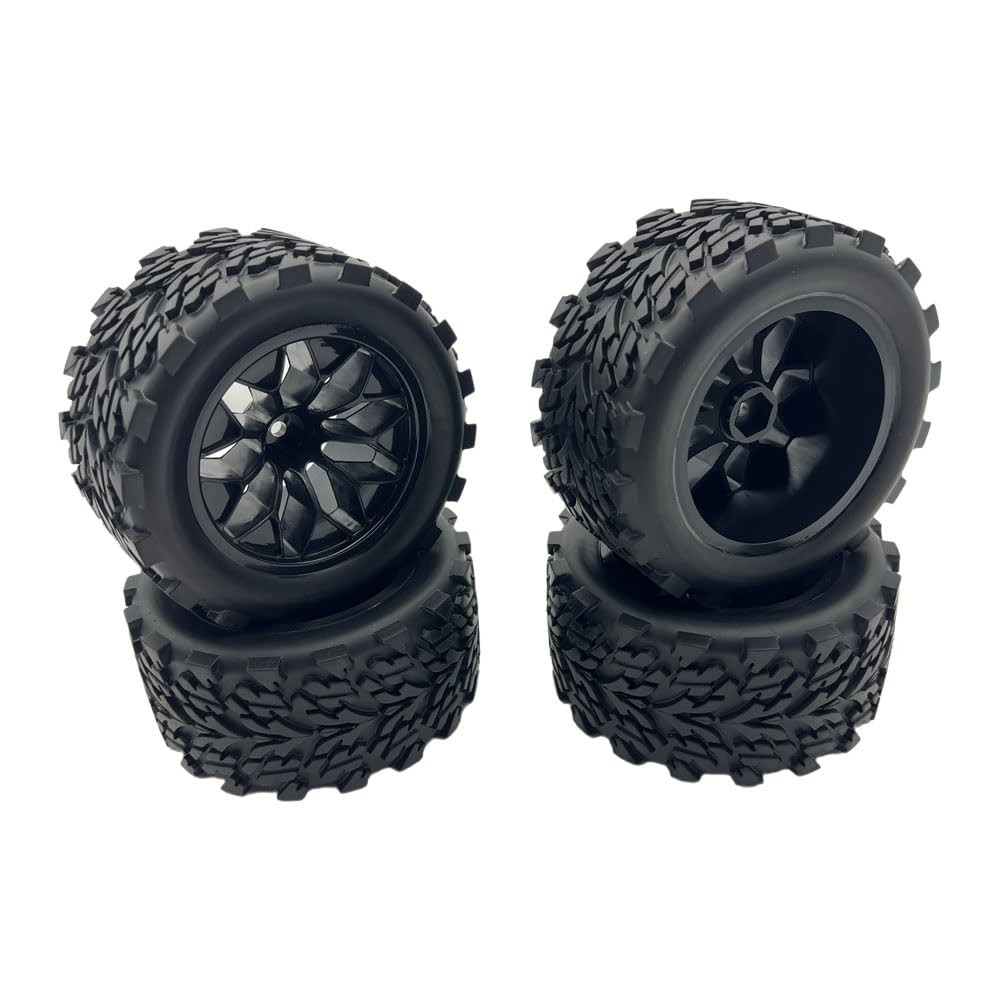 12mm Hex RC Wheels and Tires 1/10 Scale RC Truck Tires and Wheels for Traxxas