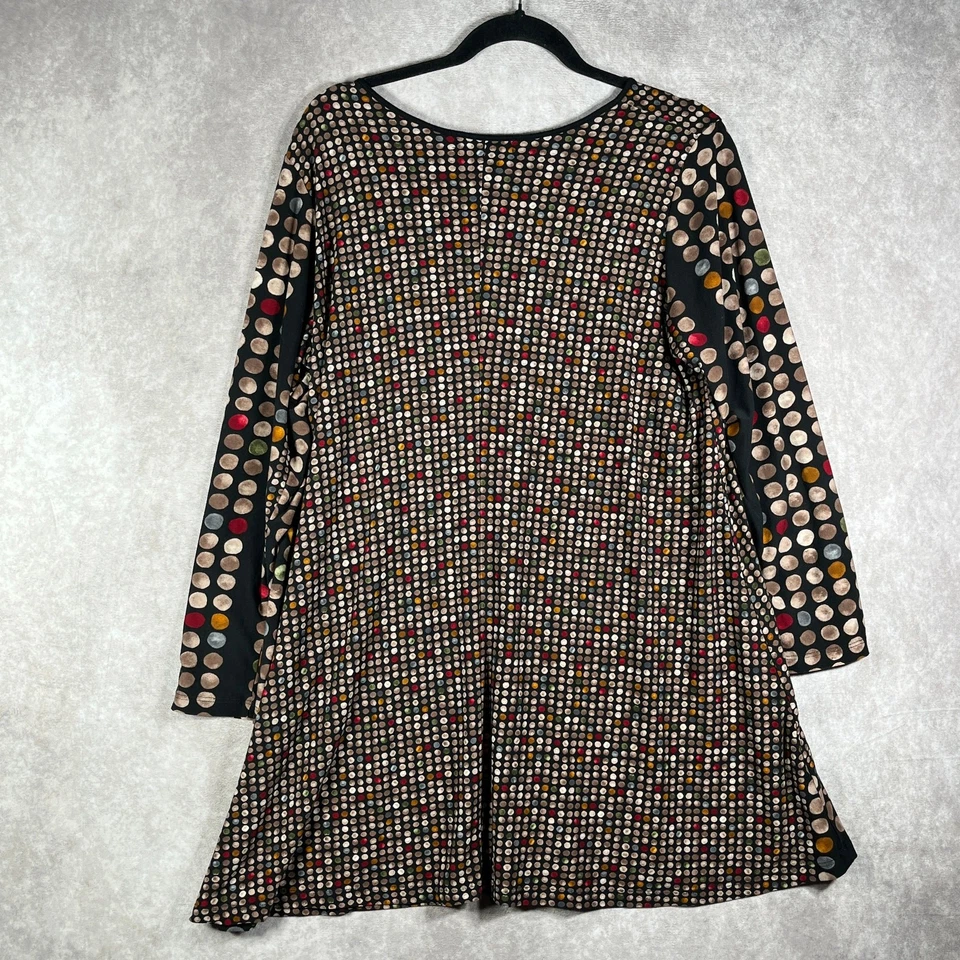 Cómoda túnica de EE. UU. para mujer XL multicolor lunares mangas largas artística elástica Foto 4 de 4