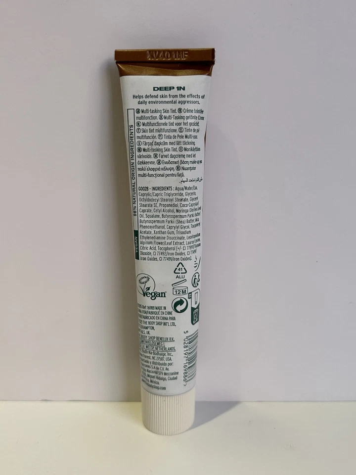Body Shop Second Skin Tint Deep 1N 30ml | Vegan | Lightweight Coverage - Image 2 of 4