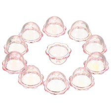 50Pcs Bell Flower Beads, Acrylic Flower Caps Floral Beads, Light Pink