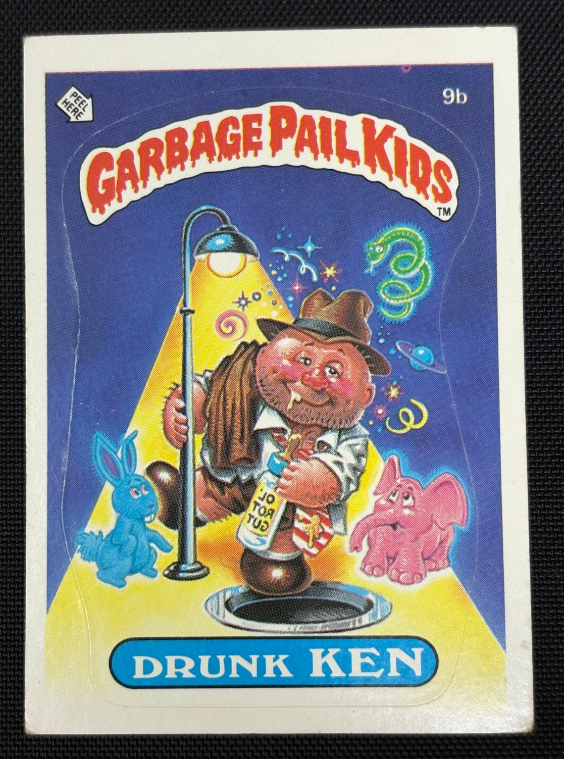 1985 Garbage Pail Kids 1st Series 1 Drunk Ken 9b Excellent Condition - Matte GPK