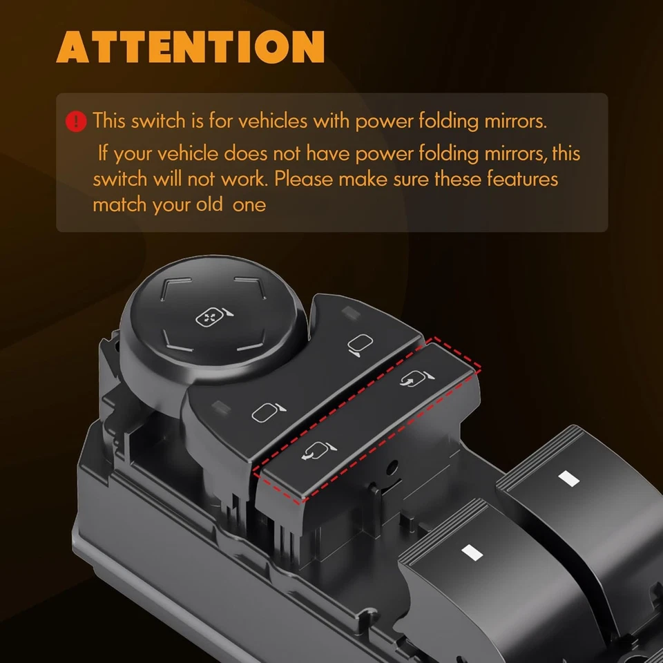 Driver Side Power Window Switch for 2007-2013 Chevrolet Avalanche 20835553 - Image 2 of 4