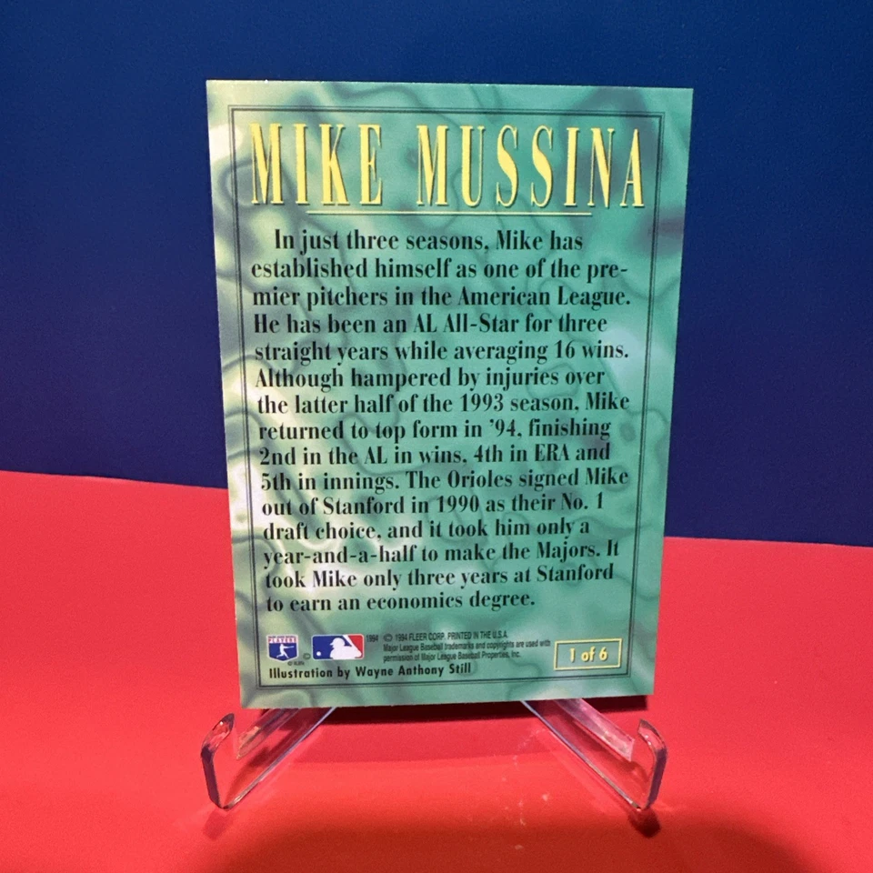 Juego completo de 6 tarjetas Fleer Baseball Pro-Visions 1995 (#1-6) Foto 3 de 4