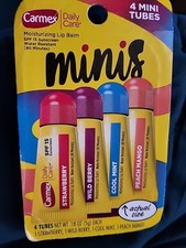 CARMEX MINIS LIP BALMS 4 PACK NEW