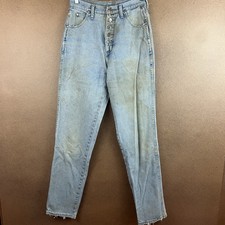 VTG 80s Distressed Reproduction Wrangler Button-Fly Stonewash Blue Jeans 28x30