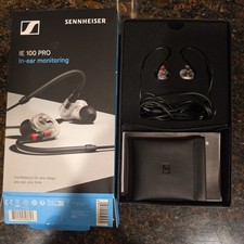 SENNHEISER "IE 100 PRO" In-ear monitoring ear phones New Open Box Clear