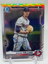 2021 Bowman Baseball SIGNED RC 1st Chrome Refractor Steven Hajjar BDC-161