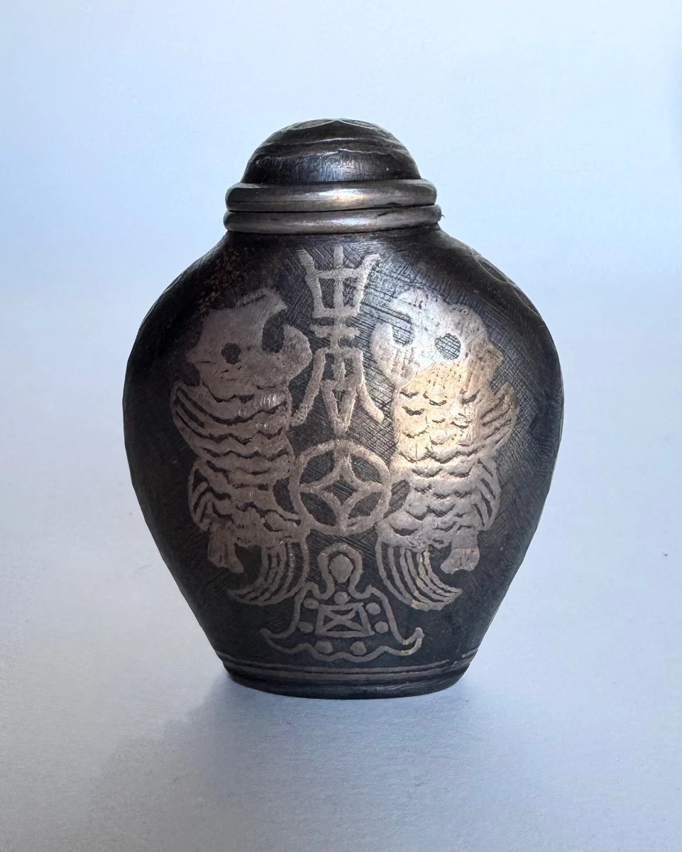 银鼻烟壶亚洲古董| eBay