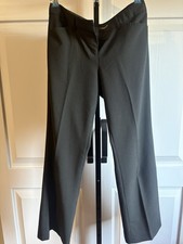 Express Design Studio Women's Black Dress Pants Flat Front Straight Solid