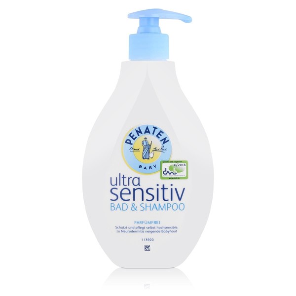 Penaten Baby Ultra Sensitiv Bad & Shampoo 400Ml - ParfüMfrei (1Er Pack)-image