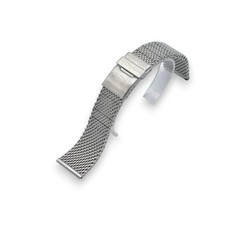 Bracciale maglia acciaio S colore argento 24 mm per Breitling Superocean Heritage