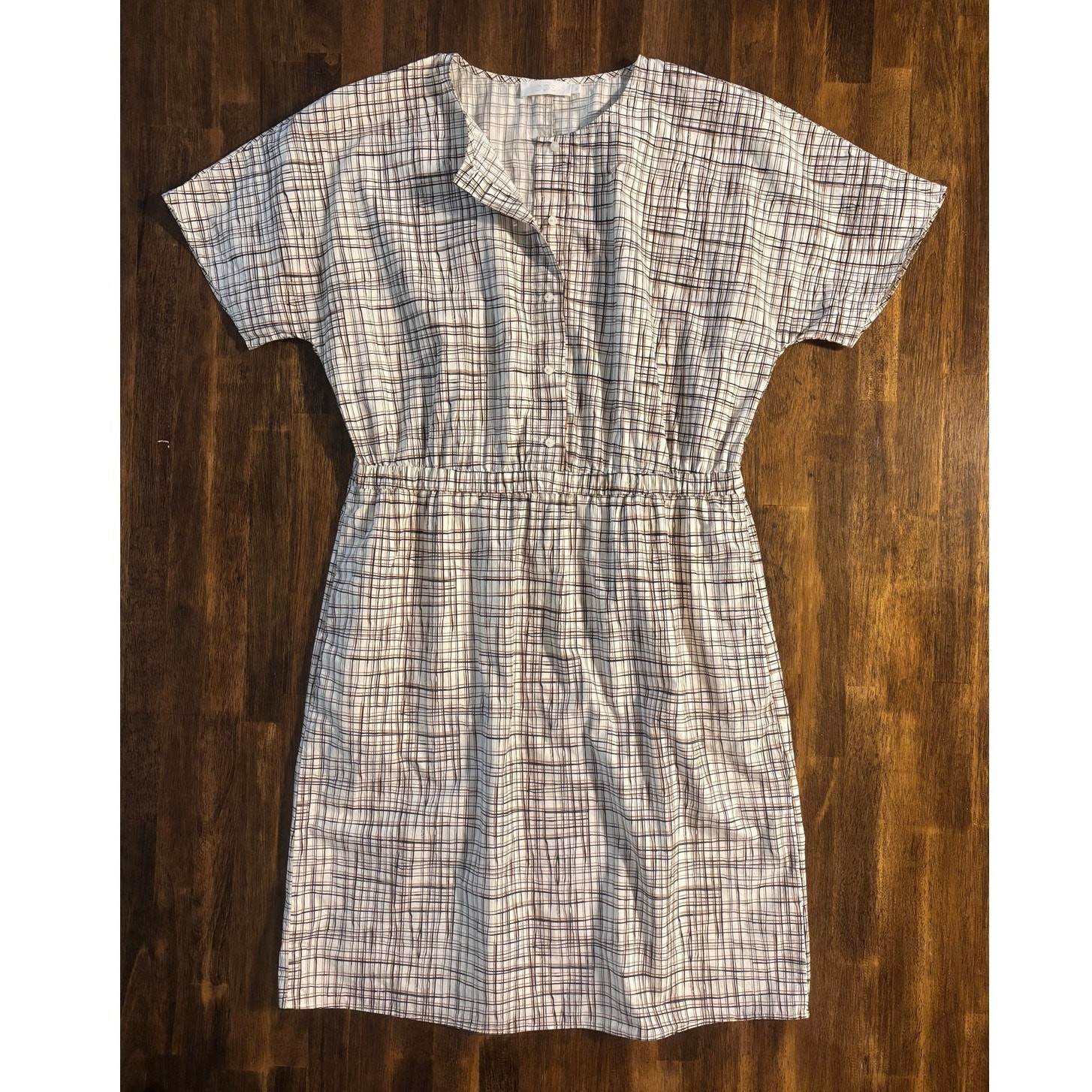 COS Dress Women’s 6 Shirt Dress Short Sleeve Lightweight Cotton Pockets Henley